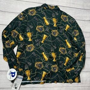 Pendleton Vintage Women’s Rayon Green‎ Gold Equestrian Blouse Size 14 Petite NWT